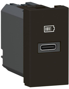 Legrand Розетка USB за зареждане тип C Power Delivery 20W 1 мод. цвят Черен Mosaic - 077692L - Цена | LEDs4economy 2