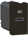 Legrand Розетка USB за зареждане тип C Power Delivery 20W 1 мод. цвят Черен Mosaic  - 077692L - 2