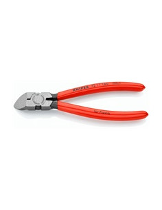 Knipex Клещи диагонални резачки за пластмаса под ъгъл 45°, червена ръкохватка 160мм, с отваряща пружина, - K7211160 - Цена | LED