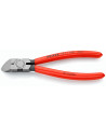 Knipex Клещи диагонални резачки за пластмаса под ъгъл 45°, червена ръкохватка 160мм, с отваряща пружина,  - K7211160 - 2