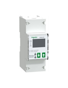 SE Монофазен електромер за ДИРЕКТНО мерене на ел. енергия Acti 9 iEM, Modbus, до 2 тарифи, за DIN монтаж 2 мод, 100A, MID - A9M 