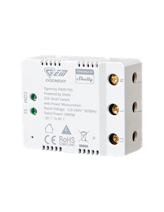 Shelly Smart Контролер 1х On/Off 25A изисква неутрала Ogemray Relay за Умен дом - Цена | LEDs4economy