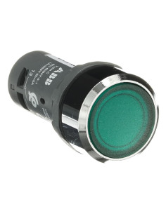 ABB Бутон зелен светещ CP1-31G-10 1NO 24Vac/dc хромиран ринг Ø22mm Compact - 1SFA619100R3112 - Цена | LEDs4economy