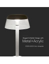V-TAC 2W LED Настолна Лампа (130x285) 3в1 Димираща бял Тяло - 23686 - 8