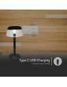 V-TAC 2W LED Настолна Лампа (130x285) 3в1 Димираща Черно Тяло - 23685 - 6