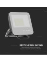 V-TAC 50W LED Прожектор 4000K Черно Тяло Сиво Стъкло 160lm/W 5год. Гаранция - 23694 - 5