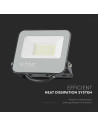 V-TAC 30W LED Прожектор 6500K Черно Тяло Сиво Стъкло 160lm/W 5год. Гаранция - 23693 - 2