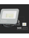 V-TAC 30W LED Прожектор 4000K Черно Тяло Сиво Стъкло 160lm/W 5год. Гаранция - 23692 - 6