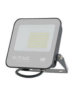 V-TAC 50W LED Прожектор SMD SAMSUNG Чип 1м Кабел Черно Тяло Сиво Стъкло Мат 4000K - 23688 - Цена | LEDs4economy