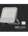 V-TAC 50W LED Прожектор SMD SAMSUNG Чип 1м Кабел Черно Тяло Сиво Стъкло Мат 4000K - 23688 - 4