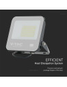 V-TAC 50W LED Прожектор SMD SAMSUNG Чип 1м Кабел Черно Тяло Сиво Стъкло Мат 4000K - 23688 - 6