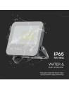 V-TAC 50W LED Прожектор SMD SAMSUNG Чип 1м Кабел Черно Тяло Сиво Стъкло Мат 4000K - 23688 - 7