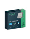 V-TAC 50W LED Прожектор SMD SAMSUNG Чип 1м Кабел Черно Тяло Сиво Стъкло Мат 4000K - 23688 - 8