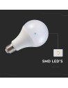 V-tac LED Крушка - 20W E27 A65 Термо Пластик 4000K 23748 - 3