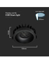 V-TAC 24W LED Луна Bridgelux 3в1 Черен Ринг + Черна Основа - 23675 - 9