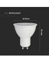 V-tac LED Крушка - 6W GU10 SMD Пластик 38° 6400K 211971 - 5