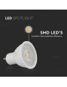 V-tac LED Крушка - 6W GU10 SMD Пластик 110° 4000K 211991 - 5