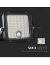 V-TAC 10W LED Соларен Прожектор LiFePo Батерия 3.7V Черен CCT 4000K + 6000K - 23756 - 2