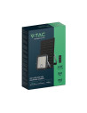 V-TAC 10W LED Соларен Прожектор LiFePo Батерия 3.7V Черен CCT 4000K + 6000K - 23756 - 7