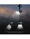 V-TAC 10W LED Соларен Прожектор LiFePo Батерия 3.7V Черен CCT 4000K + 6000K - 23756 - 10