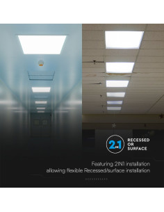 V-TAC LED Панел 36W 595x595мм Backlit 120 lm/W 6500K 2 в 1 - 23766 - Цена | LEDs4economy 2