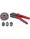 Knipex Клещи за кримпване на кабелни накрайници 0.25-10мм2 MC4 MultiCrimp, 3 челюсти, синьо-червена ръкохватка 250мм, с пружина, - 2