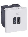 Legrand Розетка USB за зареждане тип C Power Delivery 45W 2 мод. цвят Бял Mosaic  - 077655L