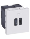 Legrand Розетка USB за зареждане тип C Power Delivery 45W 2 мод. цвят Бял Mosaic  - 077655L - 2