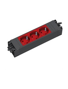 BACHMANN Модул STEP BASE с 3х Шуко, цвят Червен, - B906.18816 - Цена | LEDs4economy