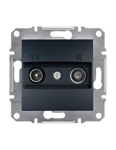 SE Розетка TV+R крайна 1dB цвят Антрацит Asfora - EPH3300171 - Цена | LEDs4economy 2