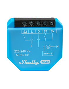 Shelly Smart Контролер 1х On/Off 1.2A БЕЗ НЕУТРАЛА Shelly 1L Gen3 за Умен дом - Цена | LEDs4economy