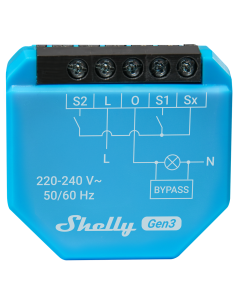 Shelly Smart Контролер 1х On/Off 1.2A БЕЗ НЕУТРАЛА Shelly 1L Gen3 за Умен дом - Цена | LEDs4economy 2