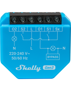 Shelly Smart Контролер 2х On/Off 3A БЕЗ НЕУТРАЛА Shelly 2L Gen3 за Умен дом - Цена | LEDs4economy