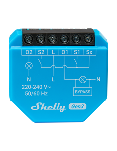 Shelly Smart Контролер 2х On/Off 3A БЕЗ НЕУТРАЛА Shelly 2L Gen3 за Умен дом - Цена | LEDs4economy 2