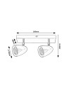 Rabalux Perico Плафон IP20 GU10 2X MAX 5W K 73018 - 12