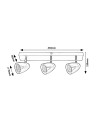Rabalux Perico Плафон IP20 GU10 3X MAX 5W K 73020 - 12