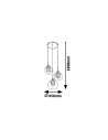 Rabalux Philana Висящи осветителни тела IP20 E27 3x MAX 60W 6496 - 5