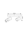 Rabalux Rogelio Плафон IP20 GU10 2X MAX 5W K 73024 - 11