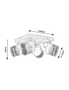 Rabalux Rotem Спот осветление IP20 E14 4x MAX 40W 3299 - 9