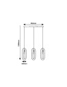 Rabalux Rovier Висящи осветителни тела IP20 E27 3x MAX 40W K 72264 - 7