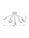 Rabalux Senobia Плафон IP20 GU10 5x MAX 35W K 73040 - 13