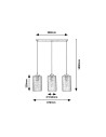 Rabalux Sheila Висящи осветителни тела IP20 E27 3x MAX 40W 5229 - 3