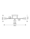 Rabalux Sullivan Плафон IP20 E14 5x MAX 40W 3296 - 5