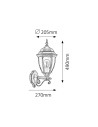 Rabalux Toronto Външно стенно осветление IP44 E27 1x MAX 60W K 8382 - 5