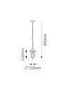 Rabalux Velence Външни пендели IP43 E27 1x MAX 60W K 8207 - 5