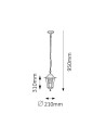Rabalux Velence Външни пендели IP43 E27 1x MAX 60W K 8208 - 7
