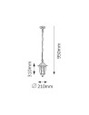 Rabalux Velence Външни пендели IP43 E27 1x MAX 60W K 8238 - 5