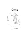 Rabalux Velence Външно стенно осветление IP43 E27 1x MAX 60W K 8203 - 5