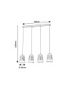 Rabalux Zenaida Висящи осветителни тела IP20 E27 4x MAX 60W 3544 - 7