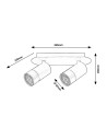 Rabalux Zircon Аплик IP20 GU10 2X MAX 5W 5070 - 5